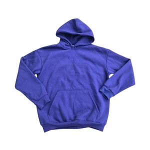 Comfrt Hoodie Purple Embroidered Logo Fleece Pullover Sweatshirt XL AX2510325